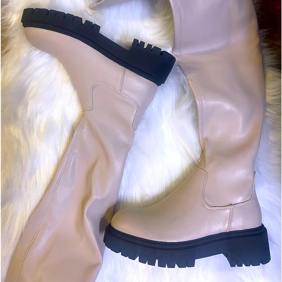 Shoes Nude Platform Boots Poshmark — free download